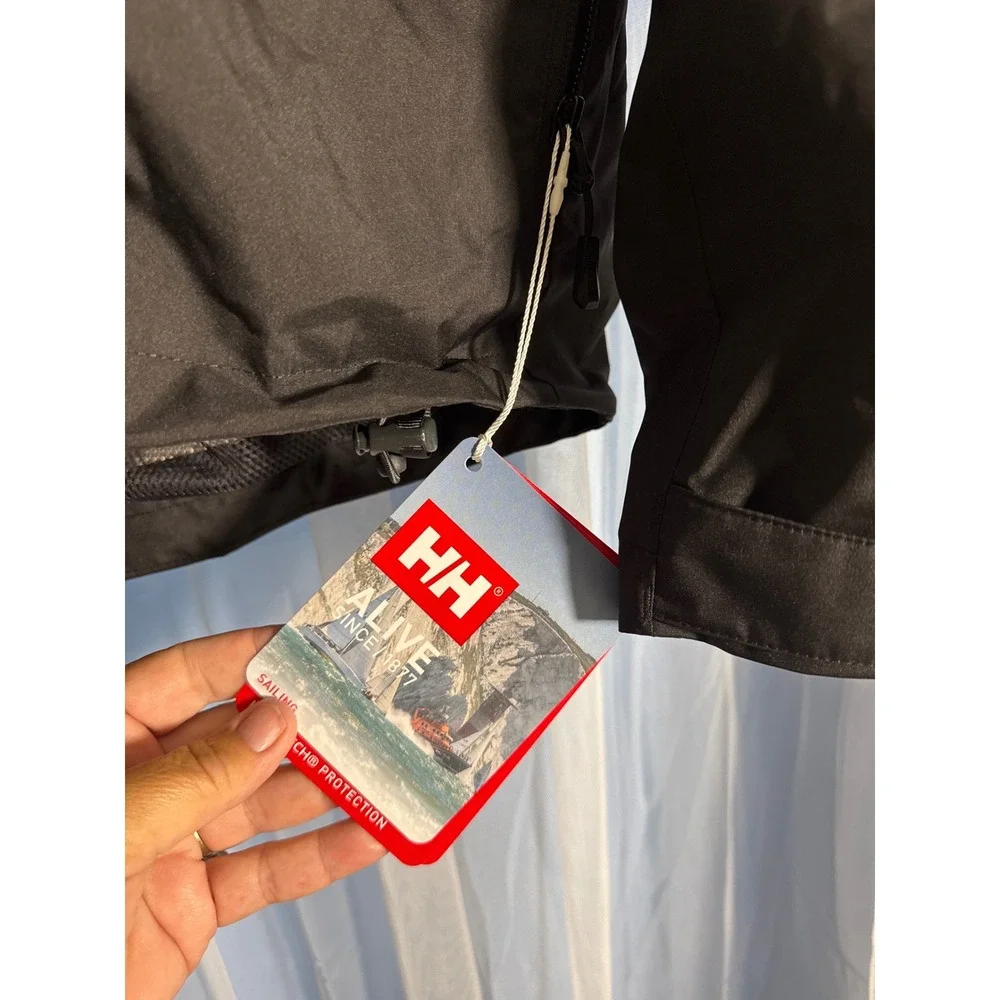 Helly Hansen Jacket Mens Medium Black New Subaru Helly Tech Protection Shell NWT